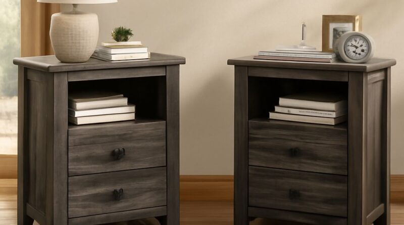 Hospital tray table and hospital bedside table with drawers