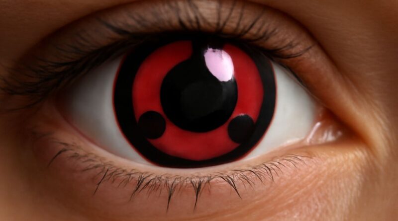 A variety of red prescription contacts, including sharingan contacts prescription and neutral red assay lenses.