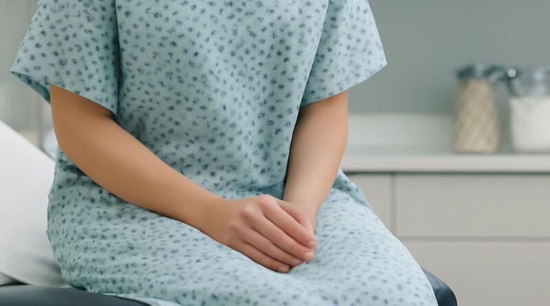 Hospital gowns and patient hospital gowns in a healthcare setting