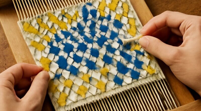 Tablet weaving patterns and looms